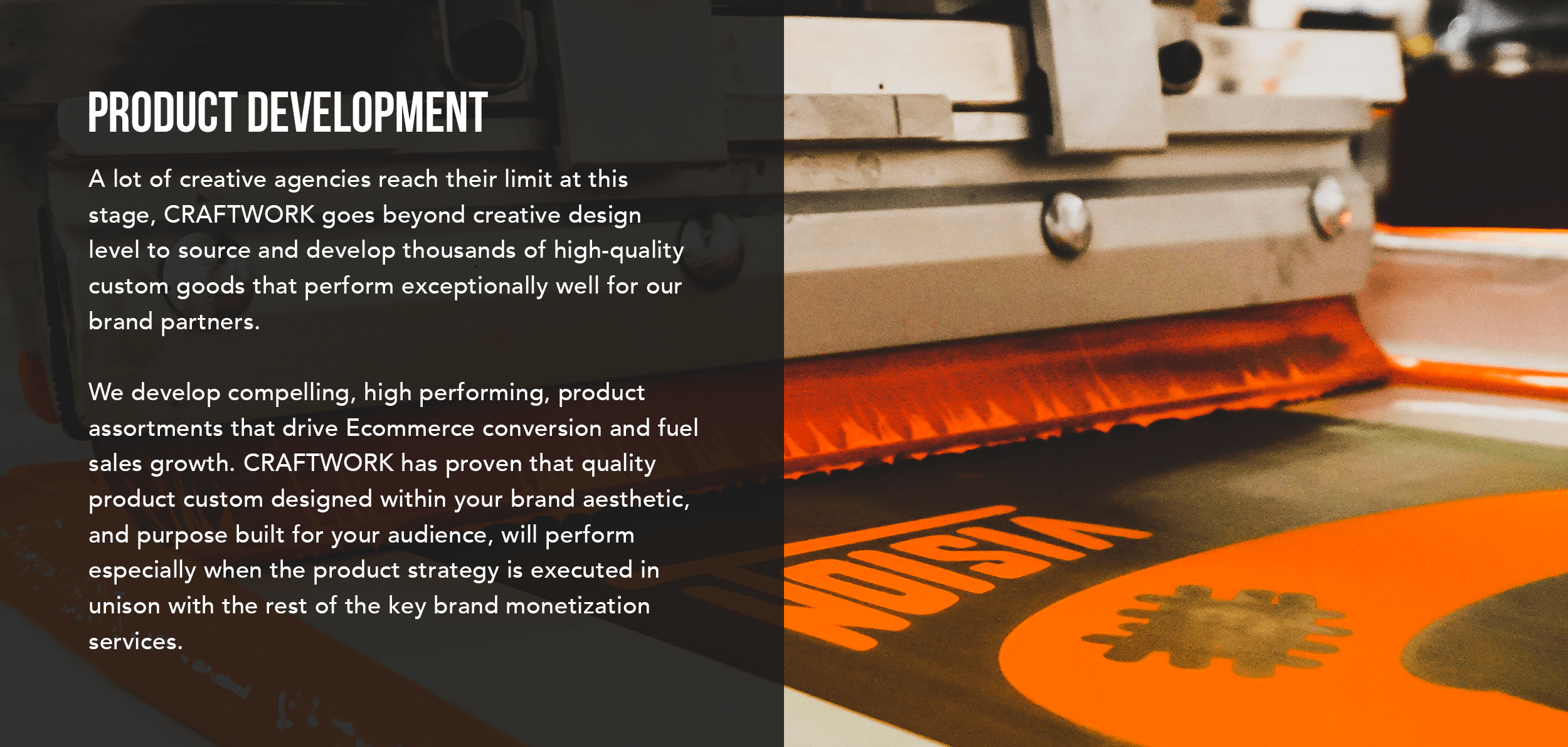 Craftwork product development and screen printing process